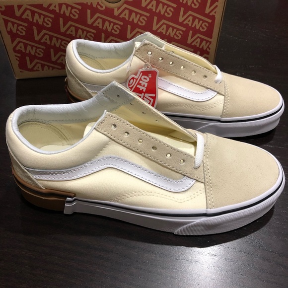 vans old skool gum block classic white